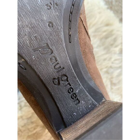 Paul Green Dallas Earth Suede‎ Ankle Bootie Brown Size 5.5 US 8 - Picture 9 of 12